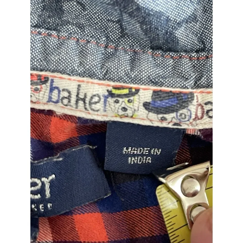 Ted Baker Baby Boys 2T Blue Denim Button‎ Up Shirt Dressy Woodland Deer Dogs